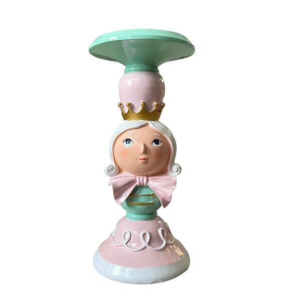 Cupcakes and Cashmere King & Queen Candle Holders Holiday Nutcracker Pastel New - Picture 4 of 16